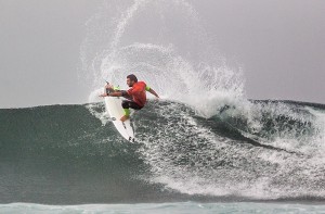 The 2013 Hurley Pro at Trestles kicked off competition today in clean two-to-four foot (1 metre) waves at Lower Trestles, completing Round 1 and the opening four heats of Round 2 before day's end. 