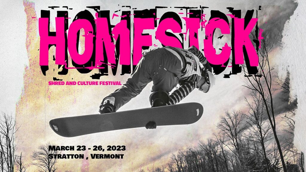 Homesick Snowboarding Contest Event Flyer