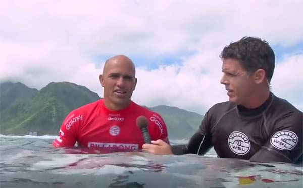 Kelly Slater Post Tahiti Win Interview with Peter Mel