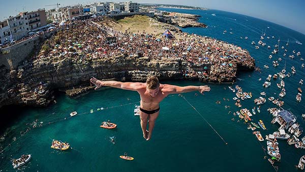 Diving Red Bull