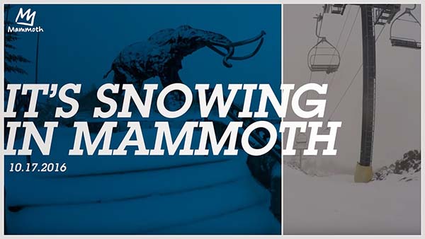 It's Snowing Mammoth Mountain
