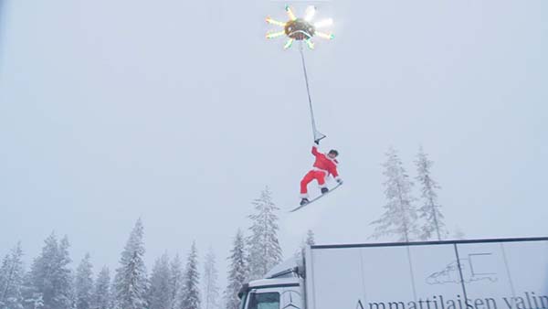 Casey Neistat Snowboarding Drone