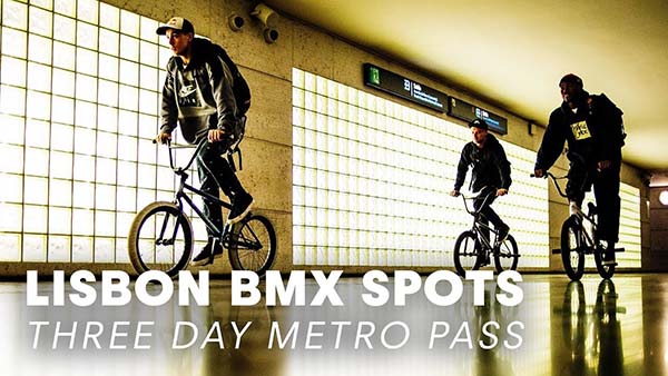 3 BMX Bikes, 3 Riders, 3 Day Metro Pass in Lisbon