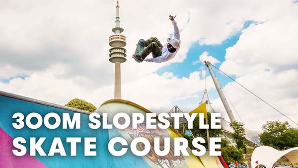 The first ever slopestyle skate course
